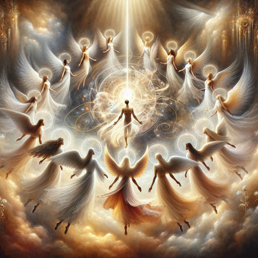'Divine Revelation: Unveiling the Angelic Dance of Faith'