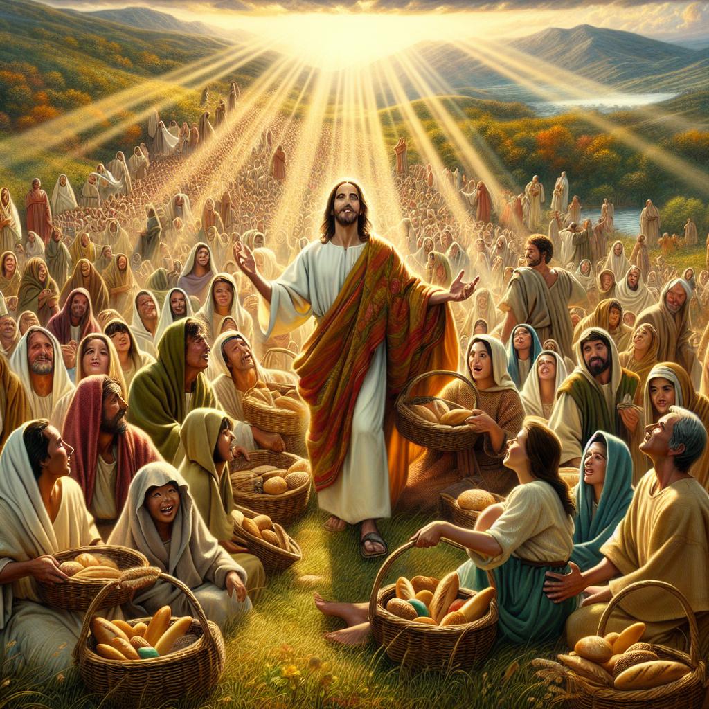 'Miraculous Feeding of 5000: Divine Abundance Unveiled'